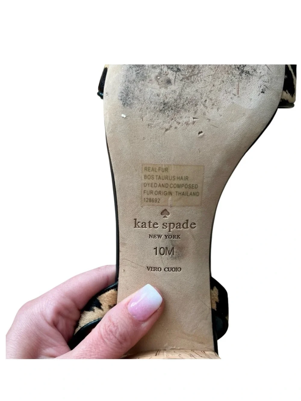 Kate Spade Leopard Print Block Heel Sandals – Size 10